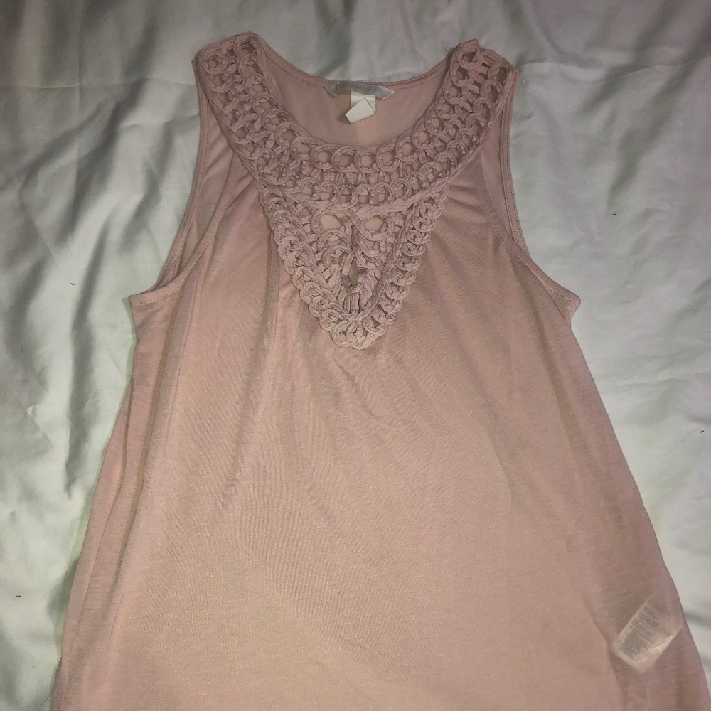 H&M Conscious Blush Pink Sheer Tank - NWOT